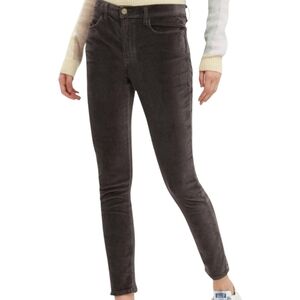 FRAME Velveteen Charcoal Le High Skinny Jeans